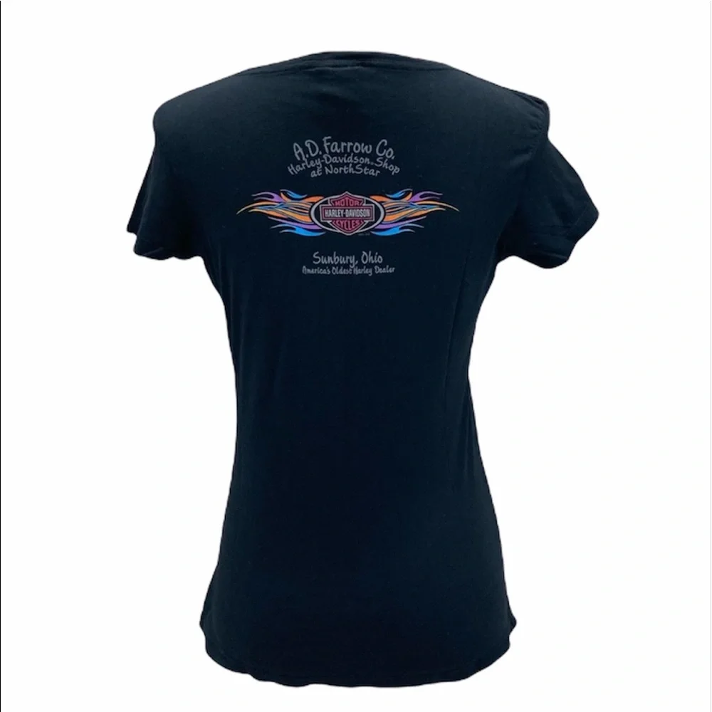 HARLEY-DAVIDSON Black Woman’s Short Sleeve Tee Shirt Size Small - Picture 5 of 10